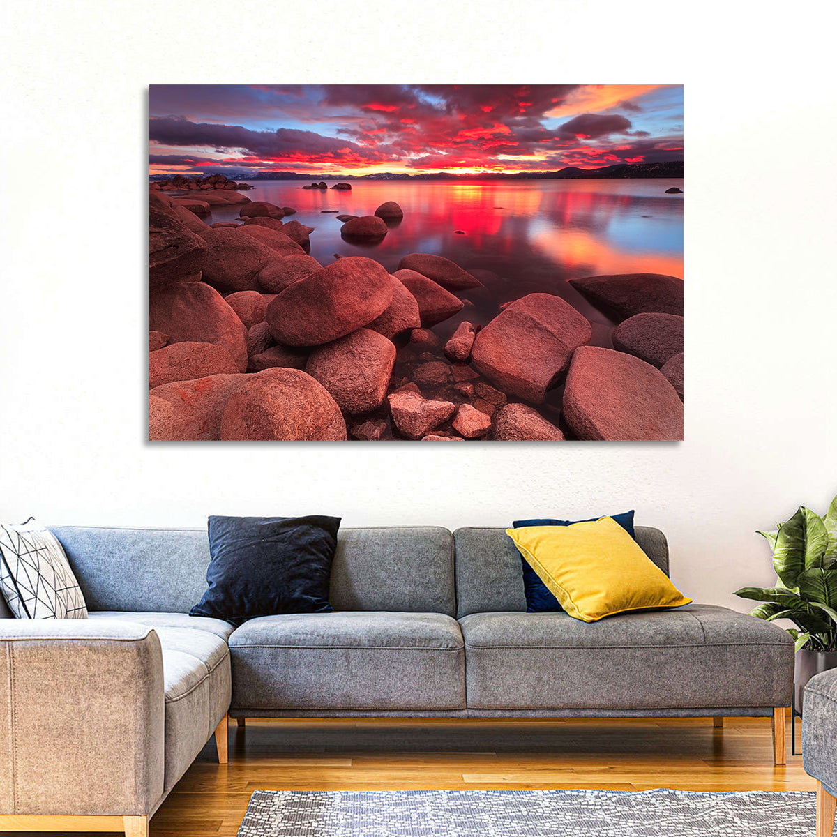 Lake Tahoe Sunset Reflection Wall Art