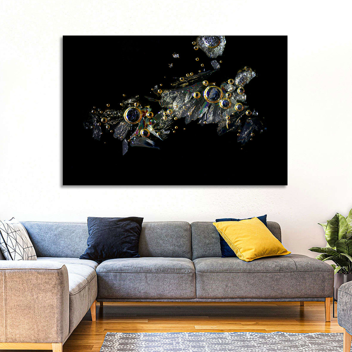 Microscopic Vitamin C Crystals Wall Art