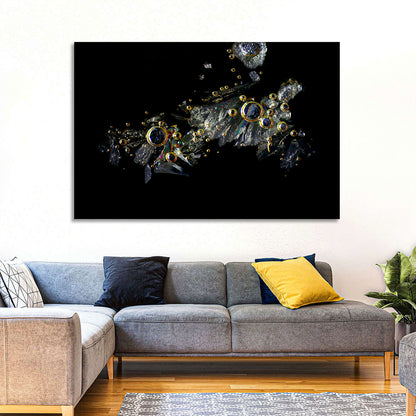 Microscopic Vitamin C Crystals Wall Art
