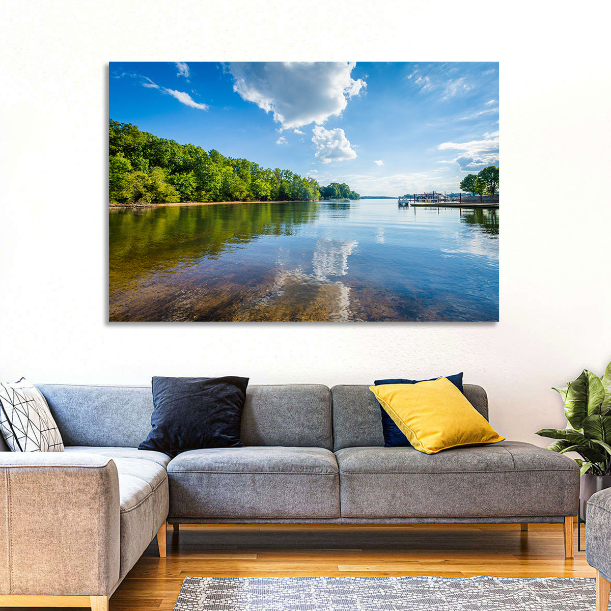 Lake Norman Dockside Reflection Wall Art