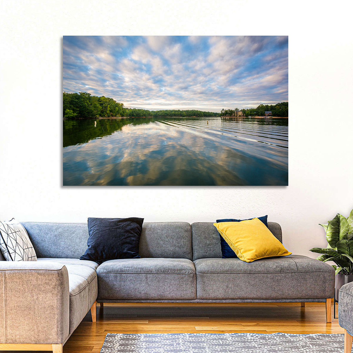 Cloudy Lake Norman Landscape Wall Art