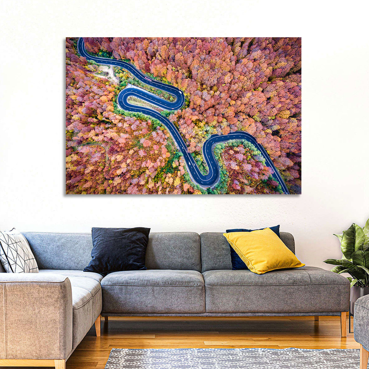 Serpentine Autumn Road Wall Art