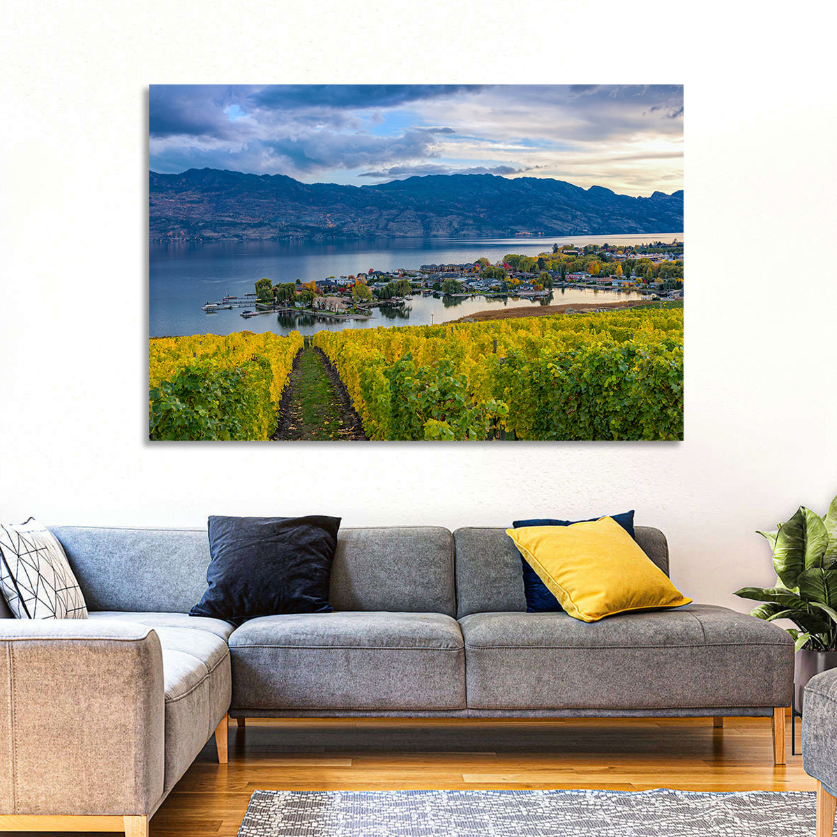 Okanagan Lake Vineyard, Kelowna Wall Art