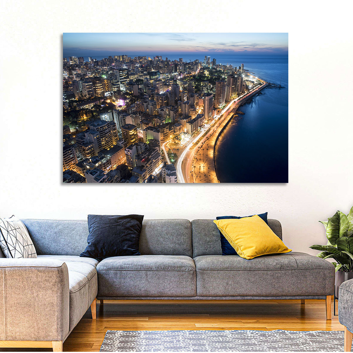 Beirut Corniche at Dusk Wall Art