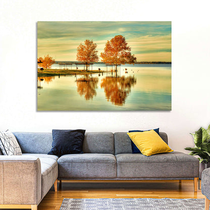 Lake Waco Autumn Reflection Wall Art