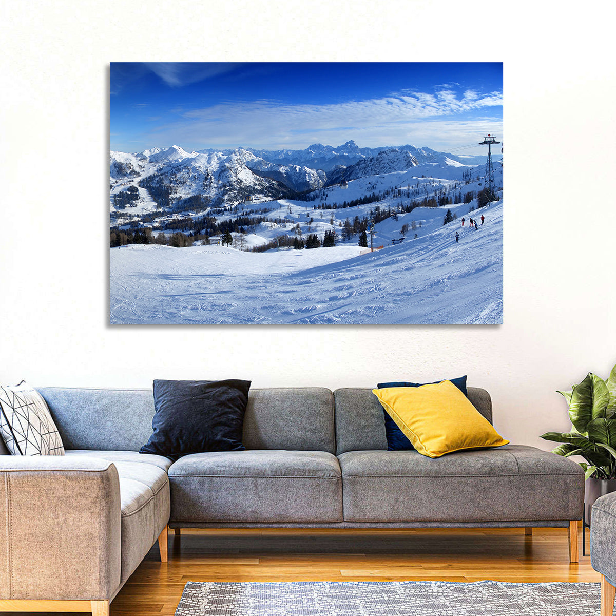 Nassfeld Ski Resort View Wall Art in a room, landscape