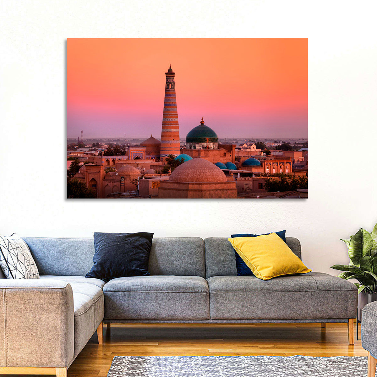 Islam Khoja Minaret, Khiva Wall Art in a room, landscape