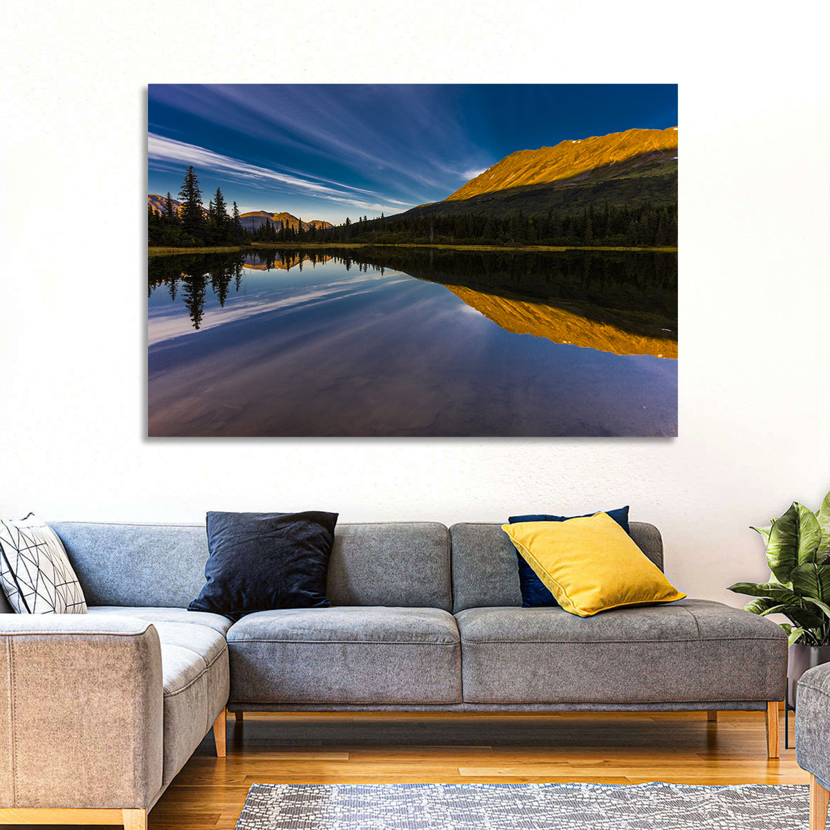 Rainbow Lake at Golden Hour Wall Art