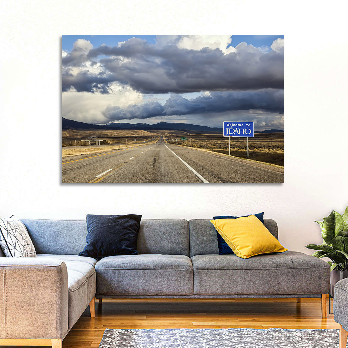 I-15 Idaho Highway Wall Art in a room, landscape