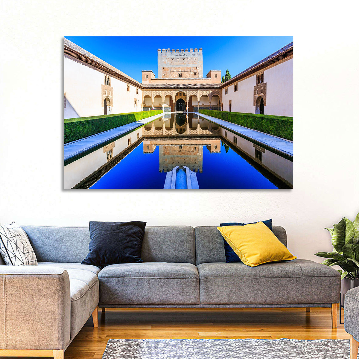 Court of the Myrtles, Alhambra Granada Wall Art in a room, landscape