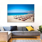 Mango Beach Umbrellas Wall Art