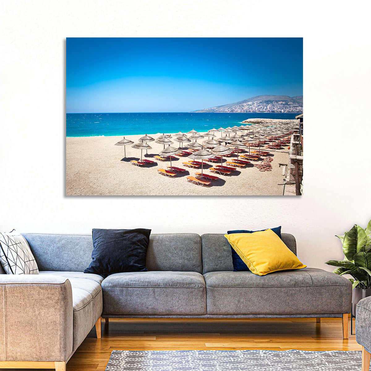 Mango Beach Umbrellas Wall Art
