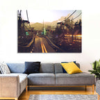 Futuristic Highway at Dusk Wall Art