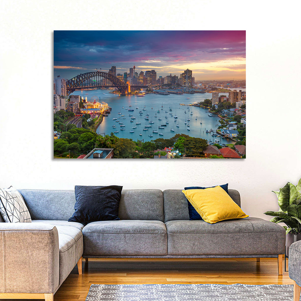 Sydney Harbour Sunset Wall Art