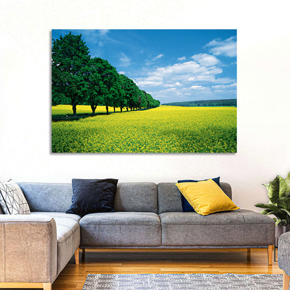 Spring Field of Yellow Flowers Wall Art