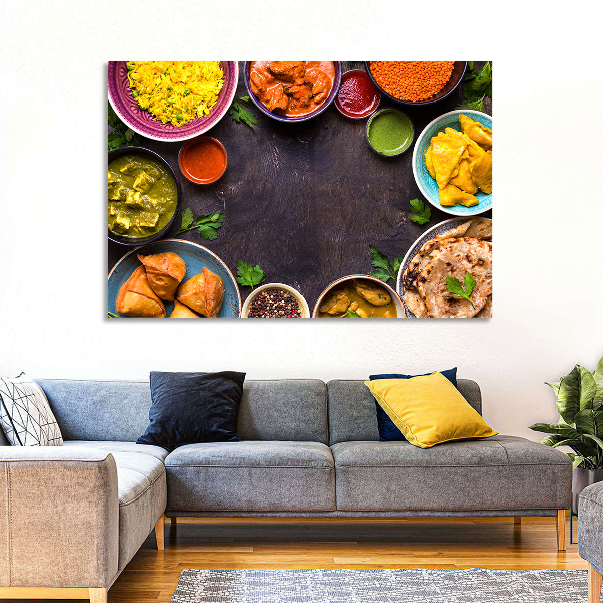 Indian Feast Flat-lay Wall Art
