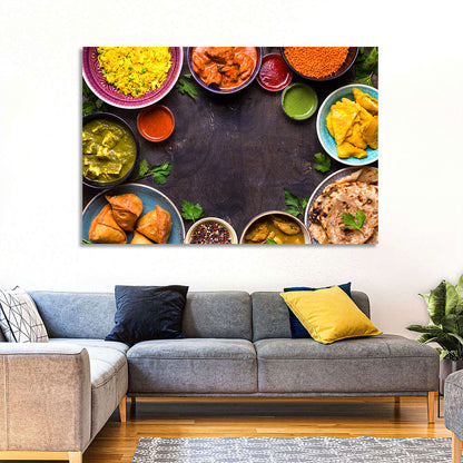 Indian Feast Flat-lay Wall Art