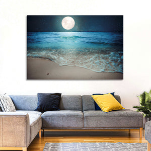 Beach Night & Moon Wall Art