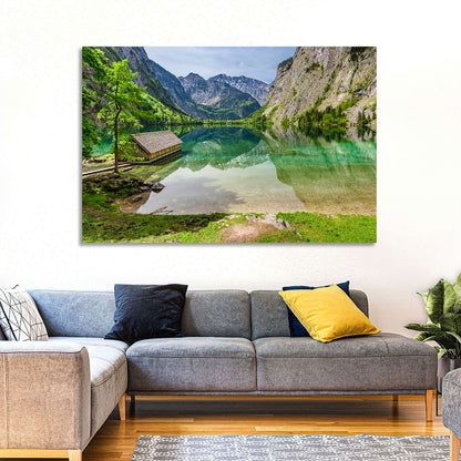 Obersee Boathouse Reflection Wall Art
