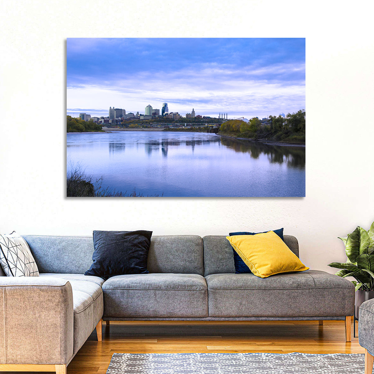 Kansas City Skyline at Dusk Wall Art