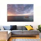 Sunlit Tall Ship at Sea Wall Art
