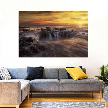 Thors Well at Cooks Chasm Sunset Wall Art
