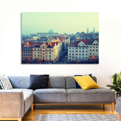 Prague Rooftops with St. Vitus Cathedral Wall Art