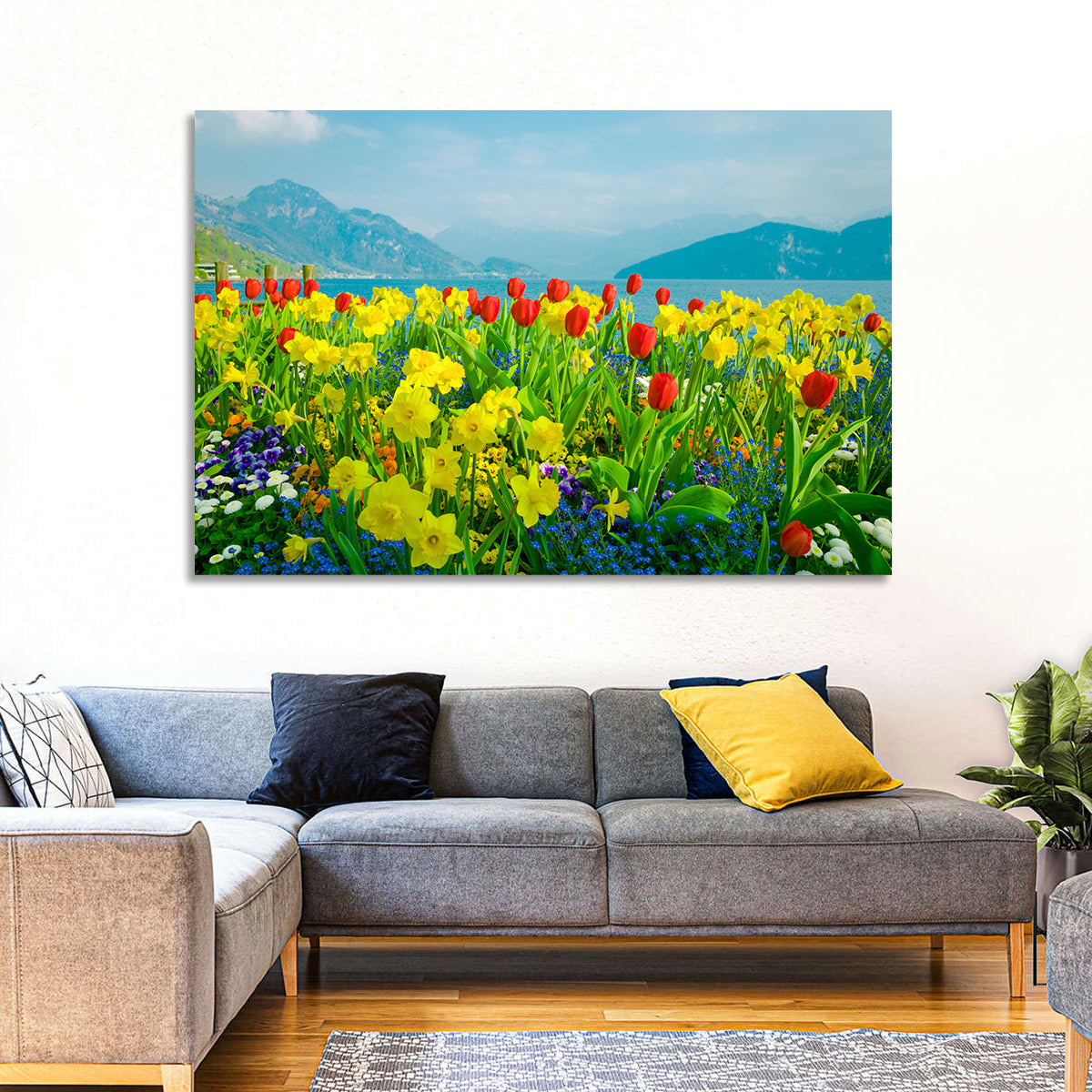 Lake Lucerne Daffodils Wall Art