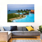 Tiered Resort Pool Horizon Wall Art