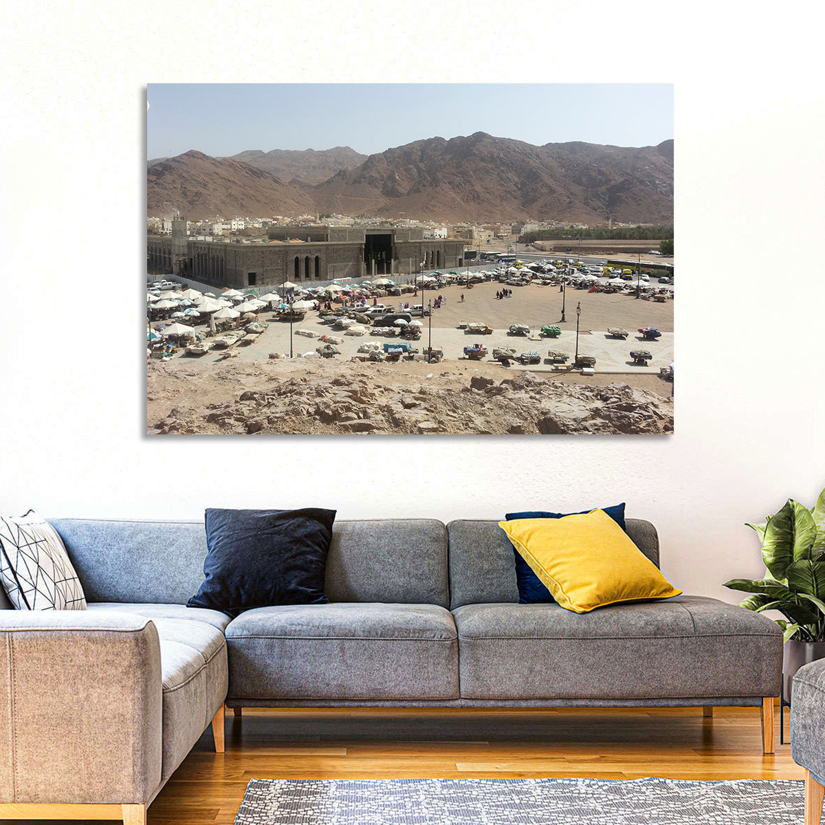 Mount Uhud Medina View Wall Art in a room, landscape