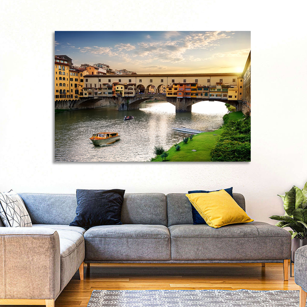 Ponte Vecchio at Golden Hour Wall Art