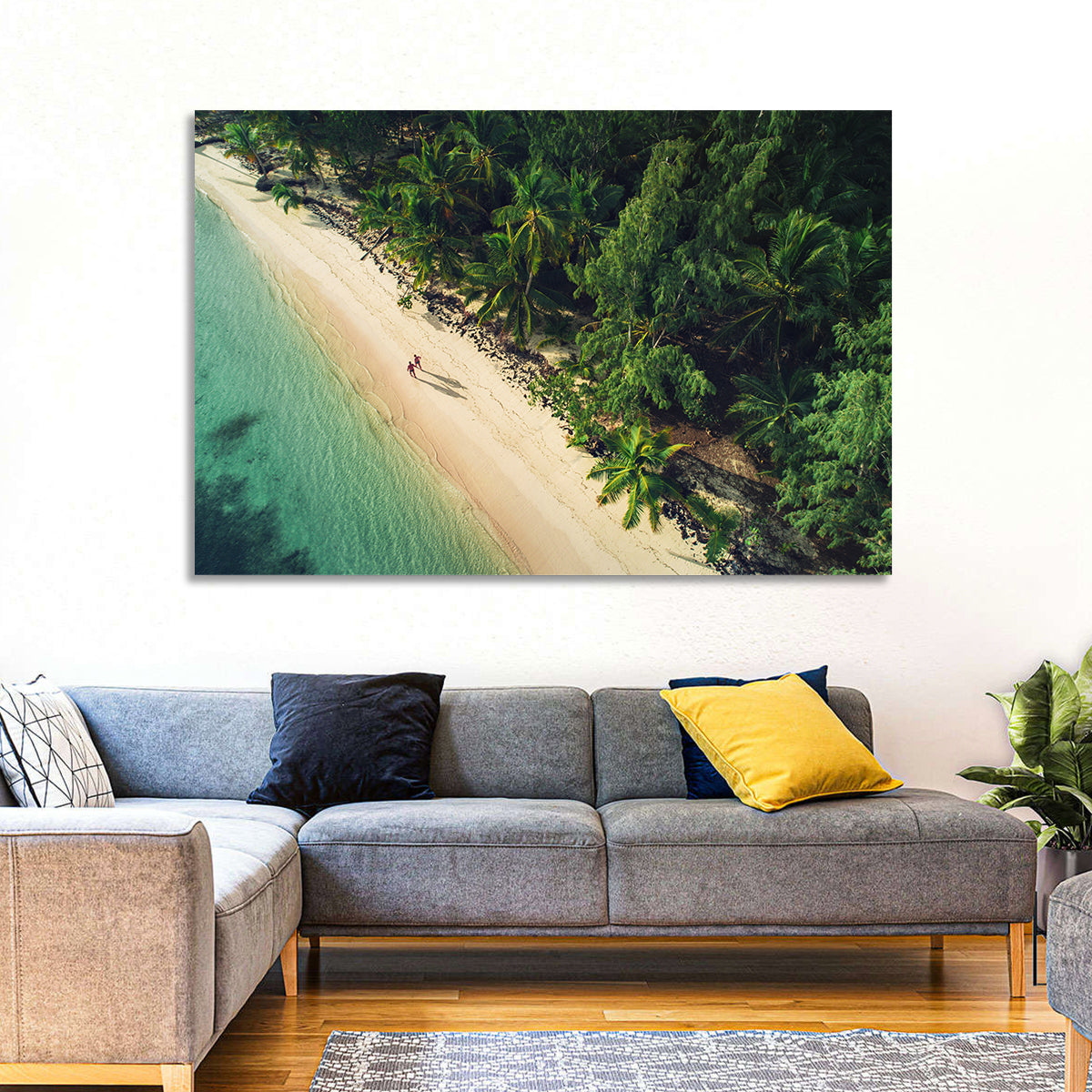 Dominica Beach Aerial, Late Afternoon Wall Art