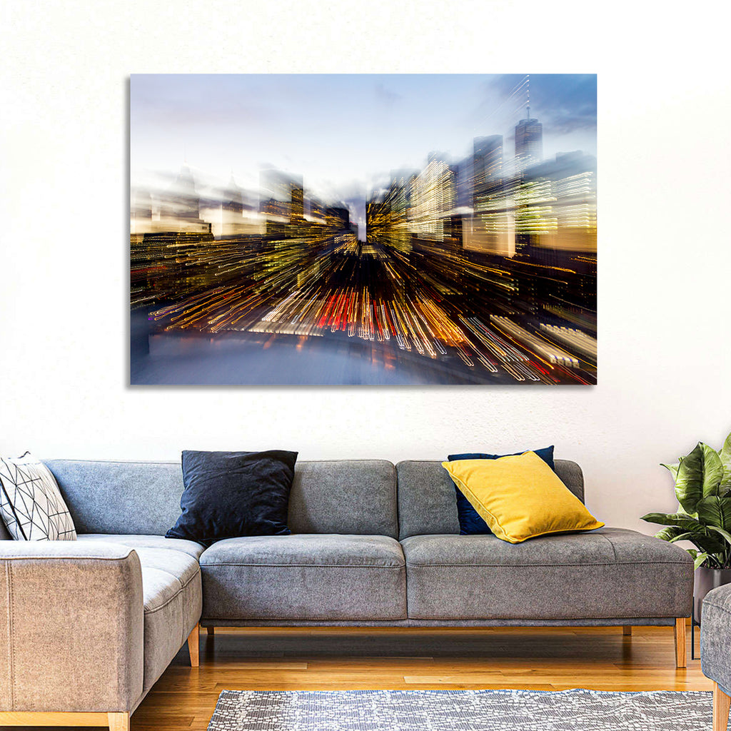 Zoom Burst Skyline Abstract Wall Art