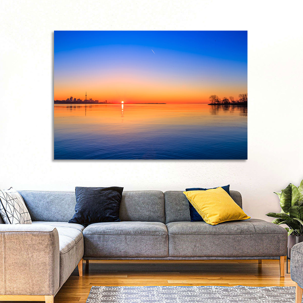 Toronto Sunset Over Lake Ontario Wall Art