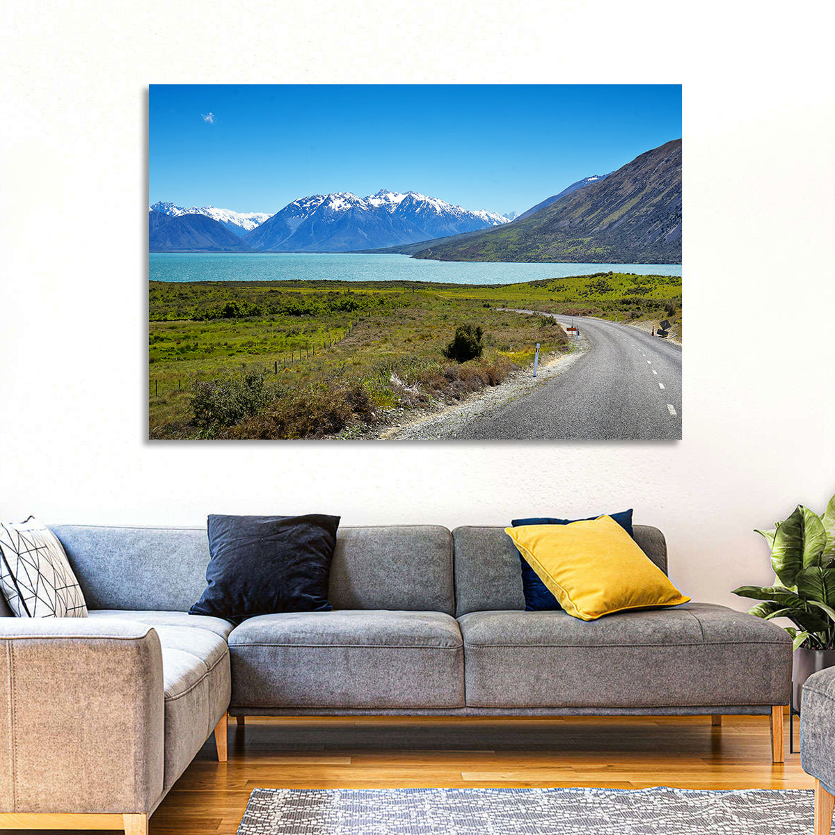 Winding Road at Lake Ohau Wall Art