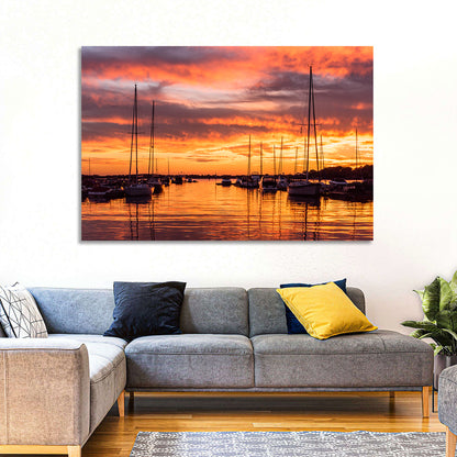 Lake Norman Harbor Sunset Wall Art