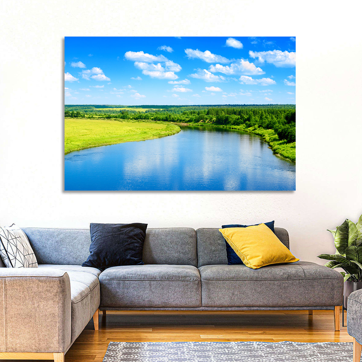 Blue River Meadow Wall Art