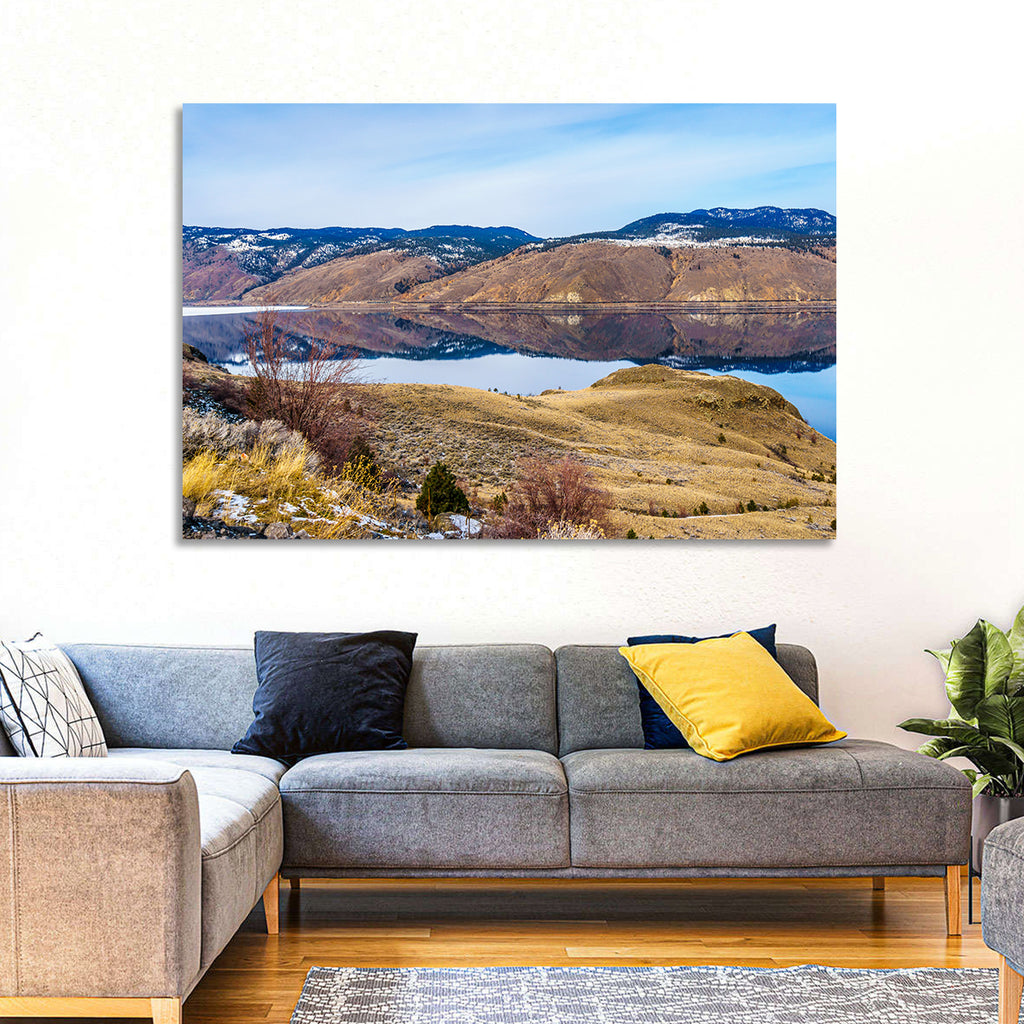 Kamloops Lake Mountain Reflection Wall Art