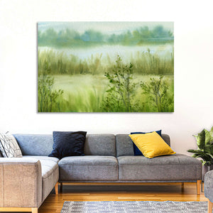 Foggy River Abstract Wall Art