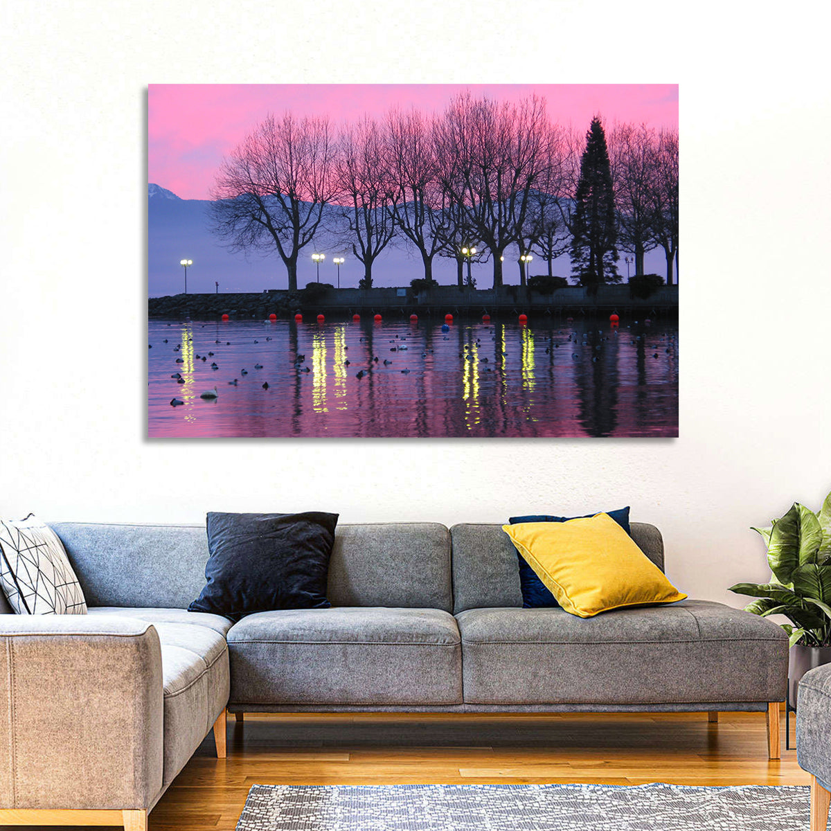 Lake Geneva Twilight Wall Art