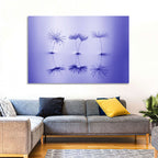 Blue Dandelion Seeds with Reflections Wall Art