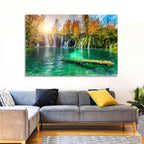 Autumn Waterfalls at Plitvice Lakes Wall Art