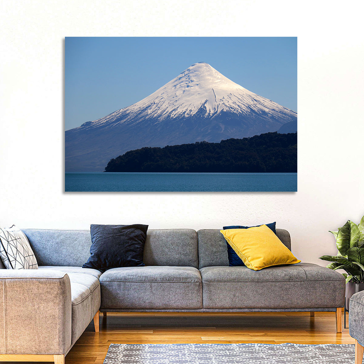 Snow-capped Osorno Volcano Over Lake Wall Art