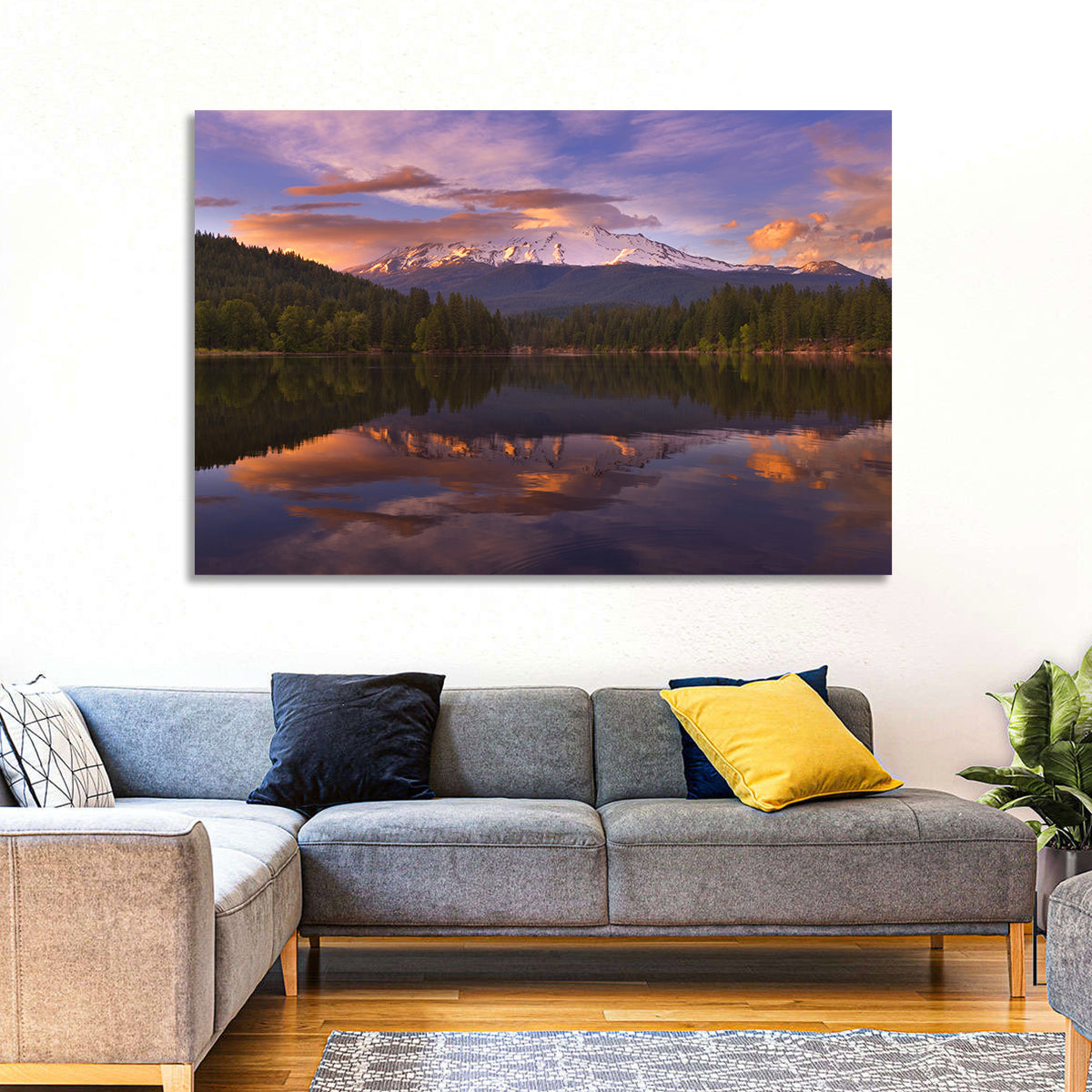 Mt Shasta Over Lake Siskiyou Wall Art