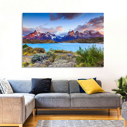 Lake Pehoe at Dawn Wall Art