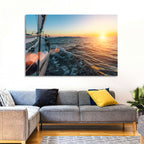Sunset Sail from Deck Wall Art