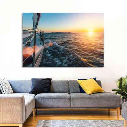 Sunset Sail from Deck Wall Art