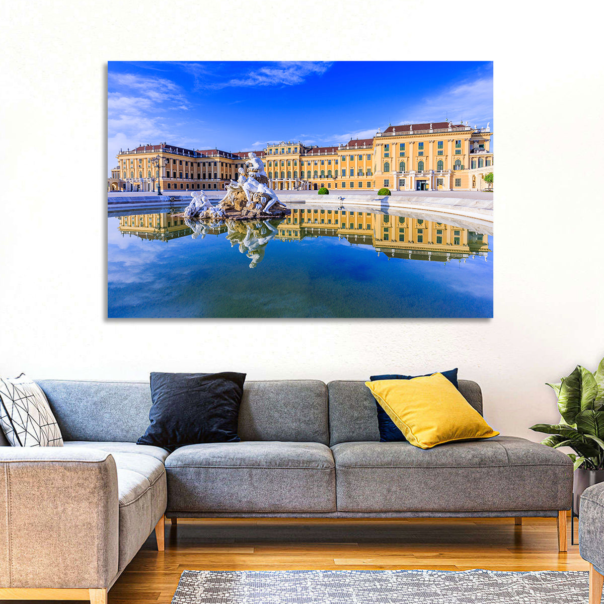 Schönbrunn Palace Fountain View Wall Art