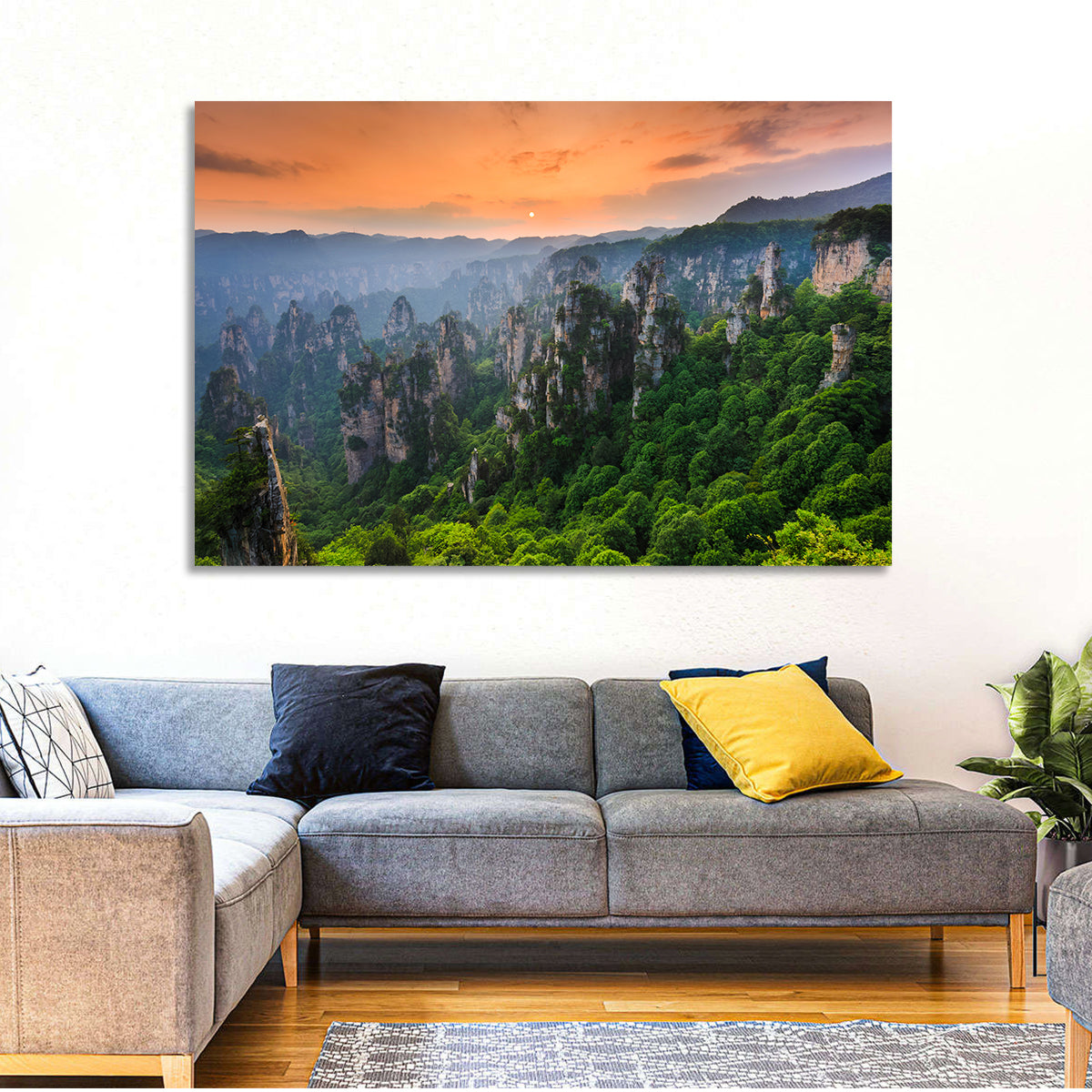 Zhangjiajie Forest at Sunset Wall Art