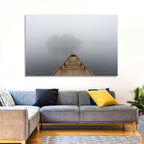 Canoe on Misty Ontario Lake Wall Art